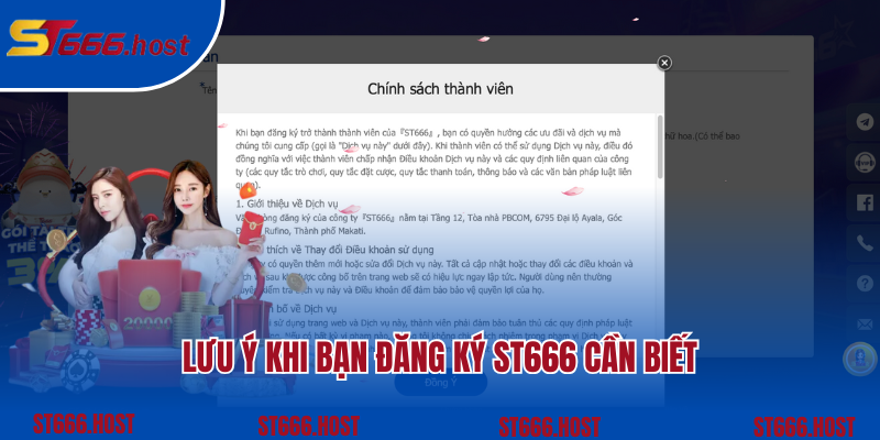 Lưu ý khi bạn đăng ký ST666 cần biết