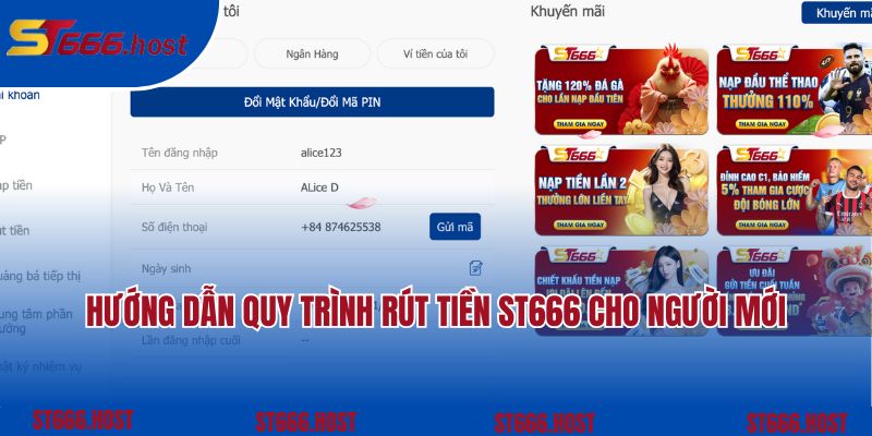 Hướng dẫn quy trình rút tiền ST666 cho người mới